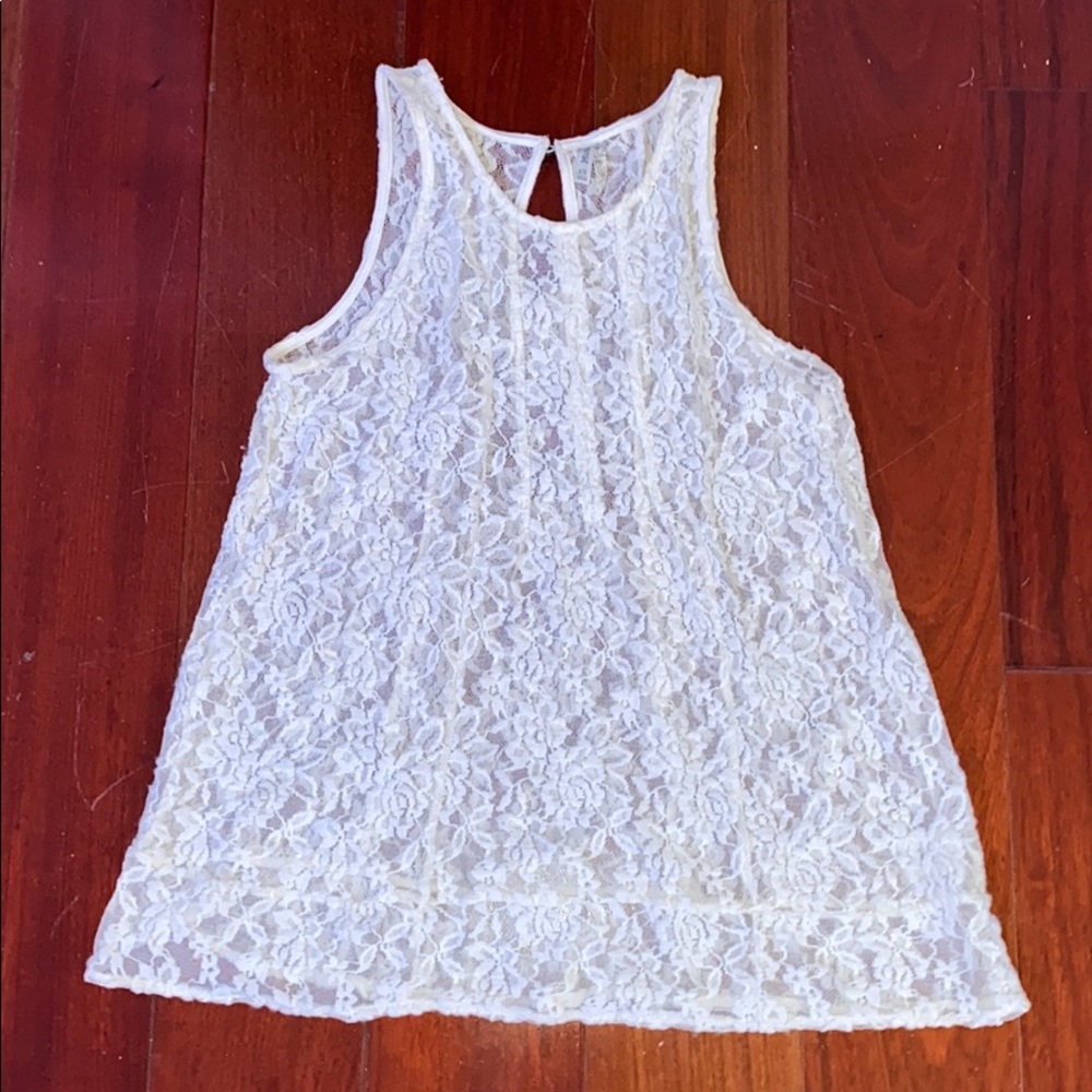 juniors long lacey top